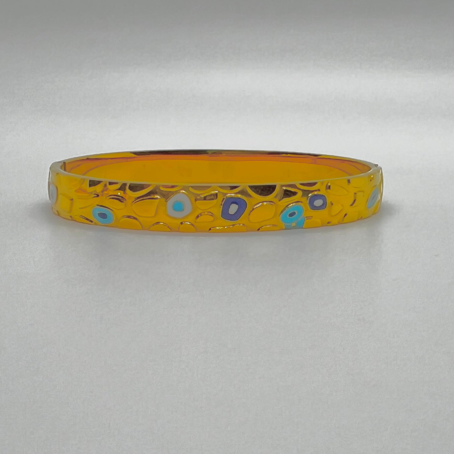 Evil Eye Hammered Bangle