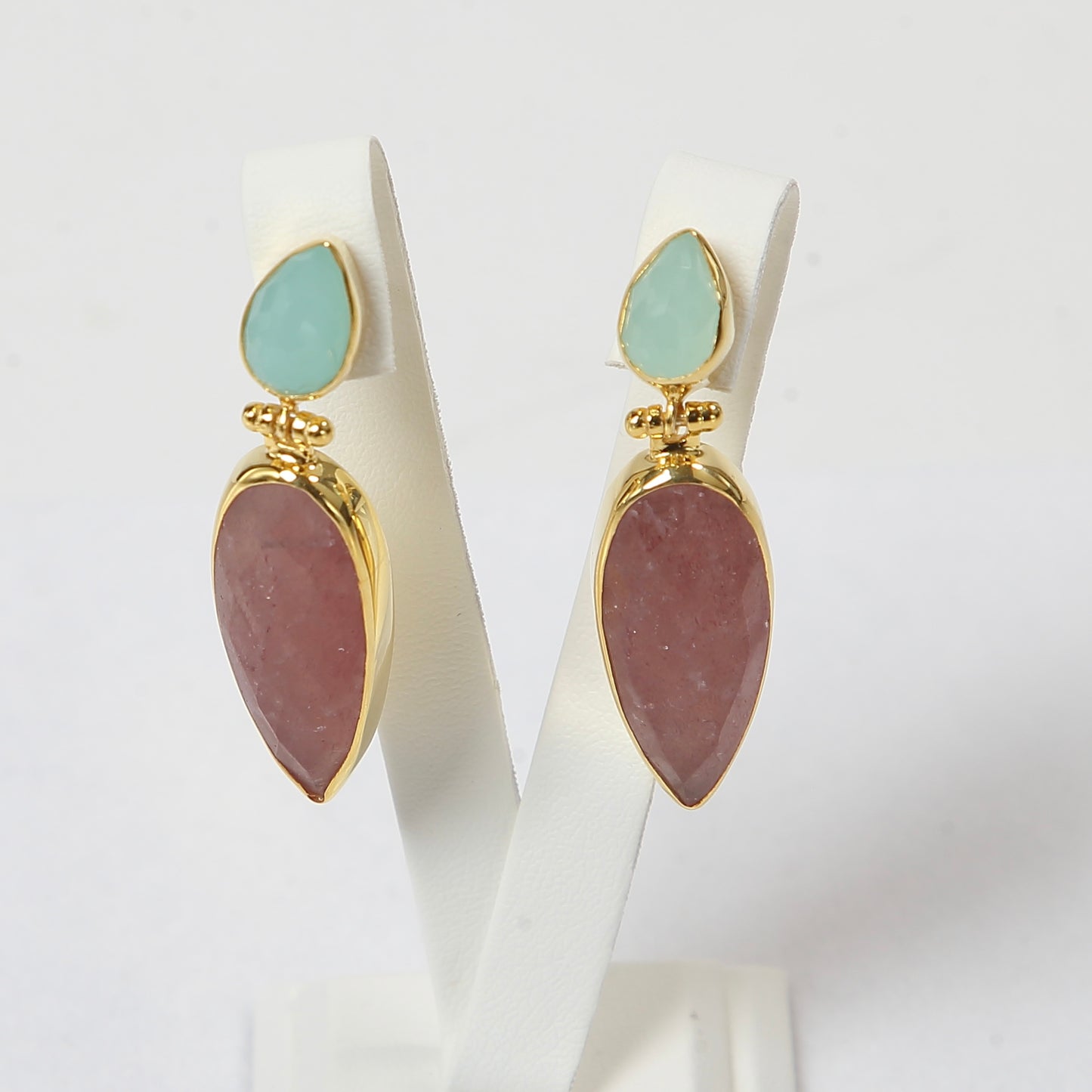 Gemstone Drop Earrings in 925 Silver