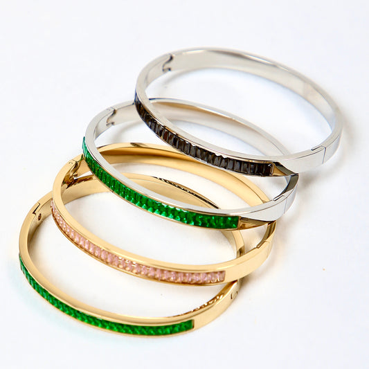 Baguette CZ Bangle Bracelet