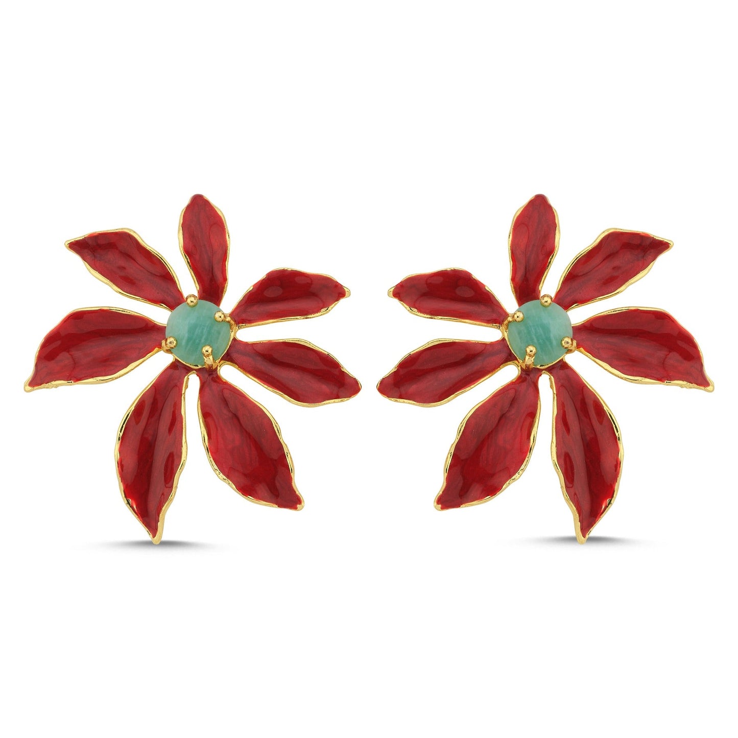 Flora Magenta Earrings