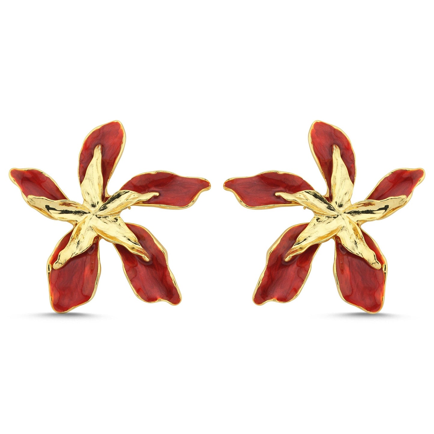 Bloom Red Earrings
