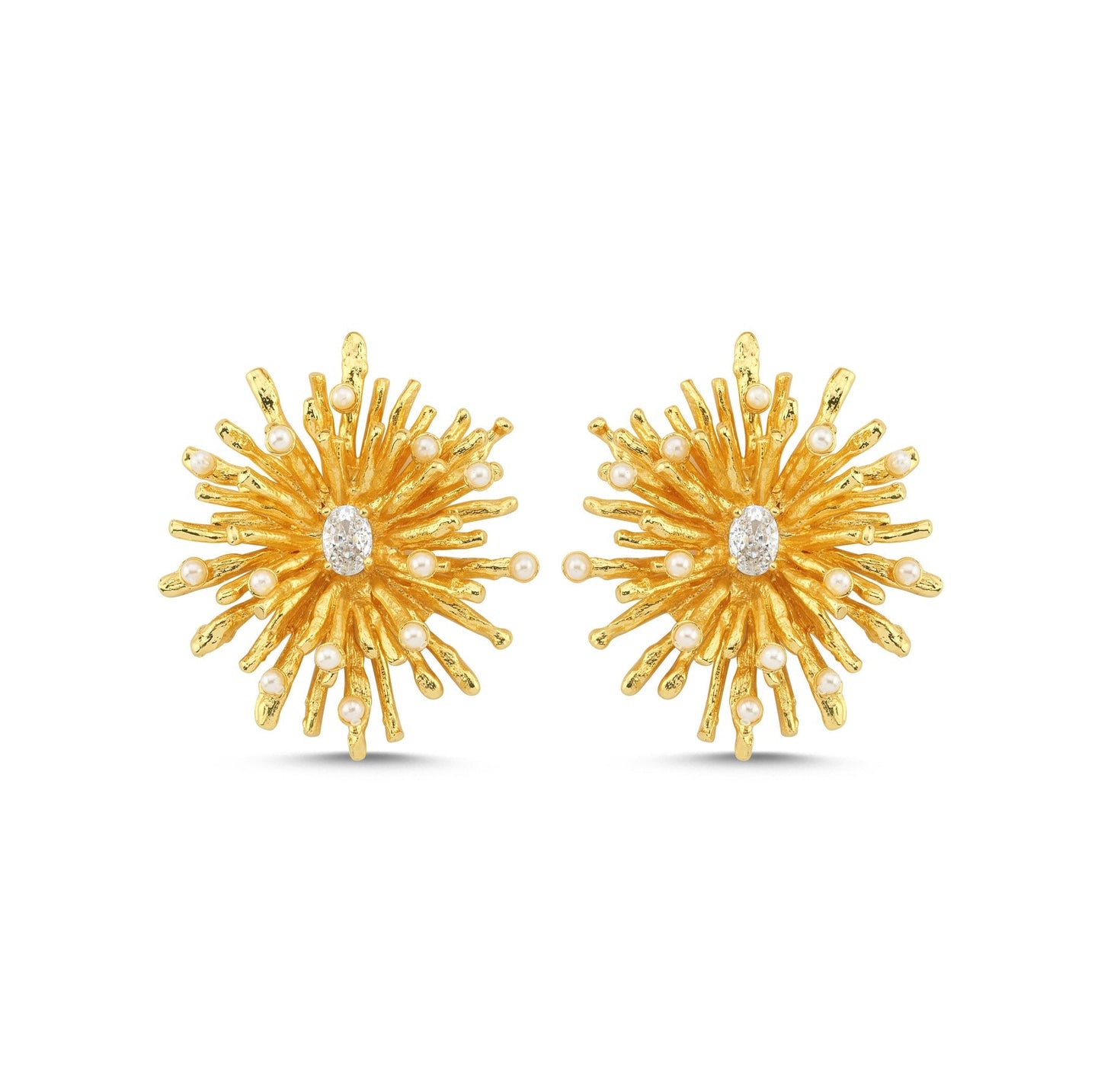 Clear Starburst Earrings