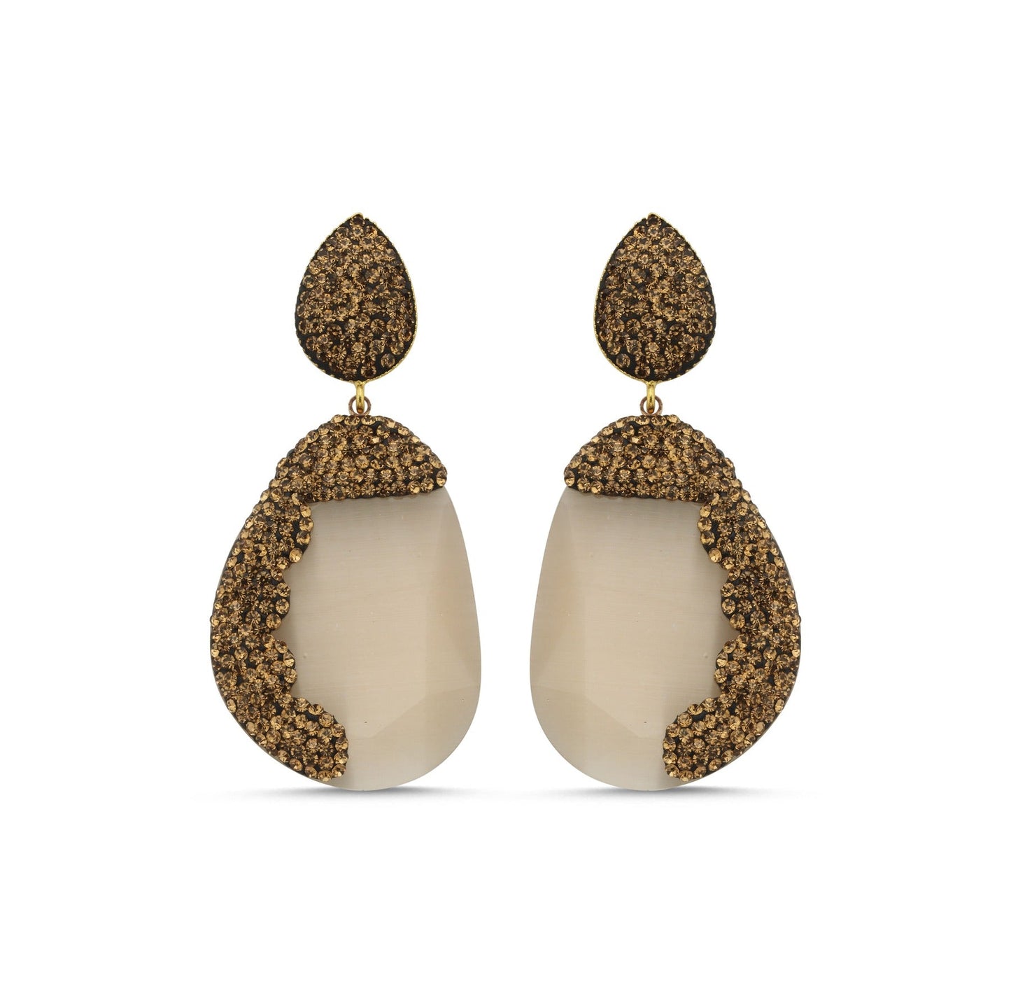 Nude drop earrings - Earrings