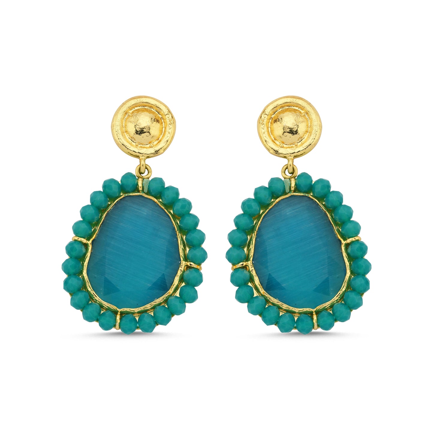 beaded sea earrings - Earrings