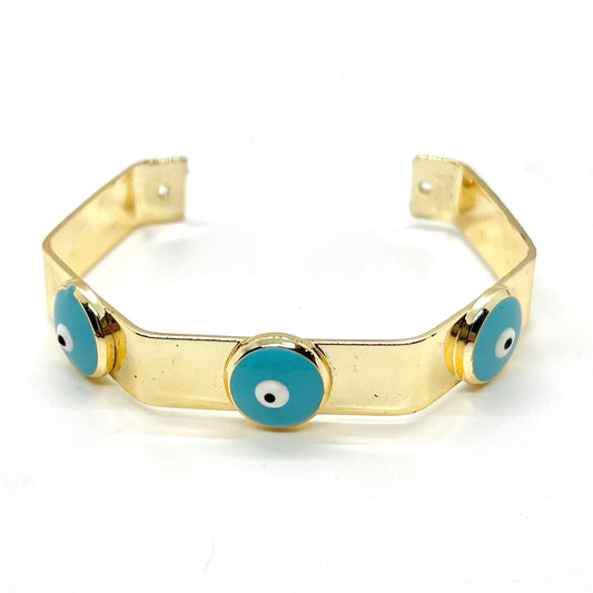 Hexa Evil Eye Cuff Bracelet