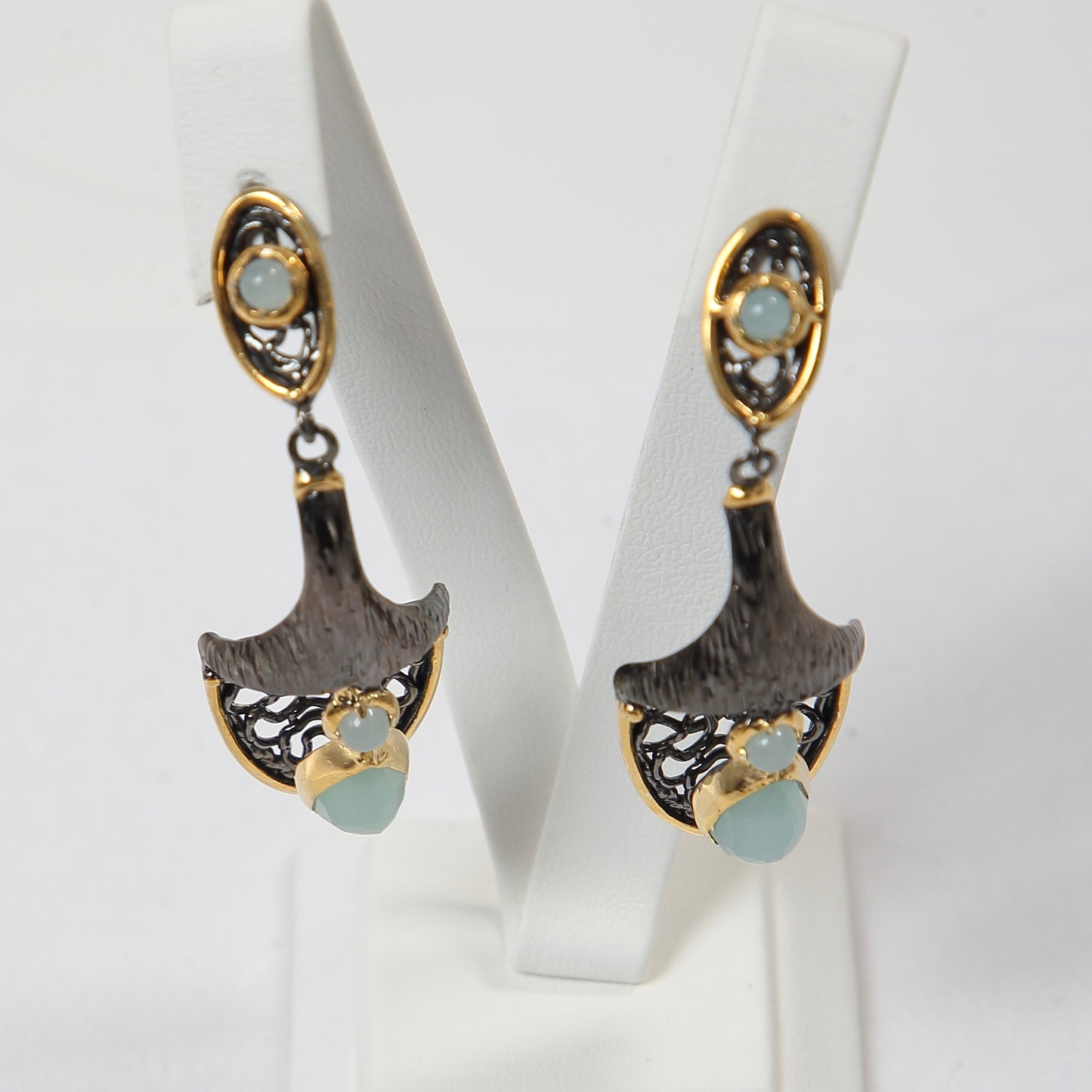 925 Silver Gemstone Drop Earrings