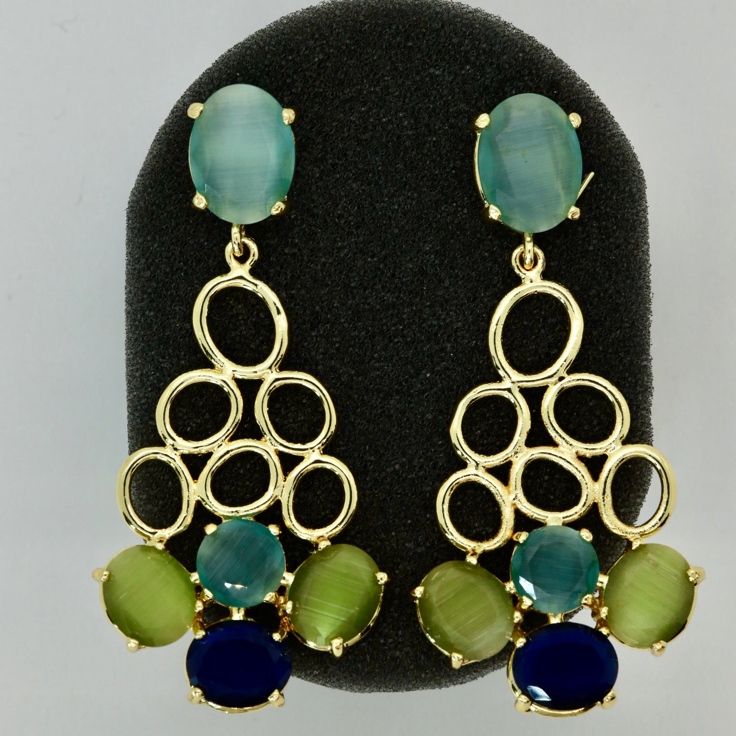 Green Drop Earrings