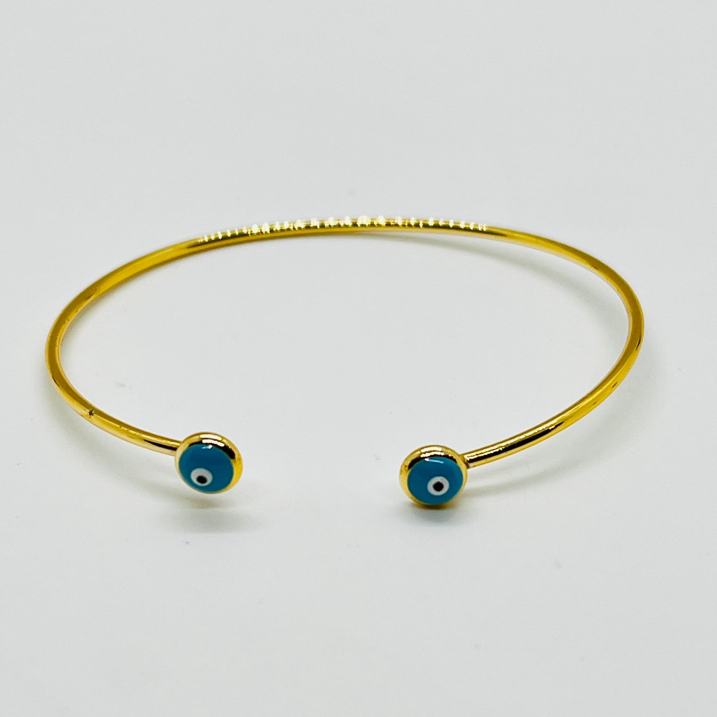 Evil Eye Thin Cuff Bracelet
