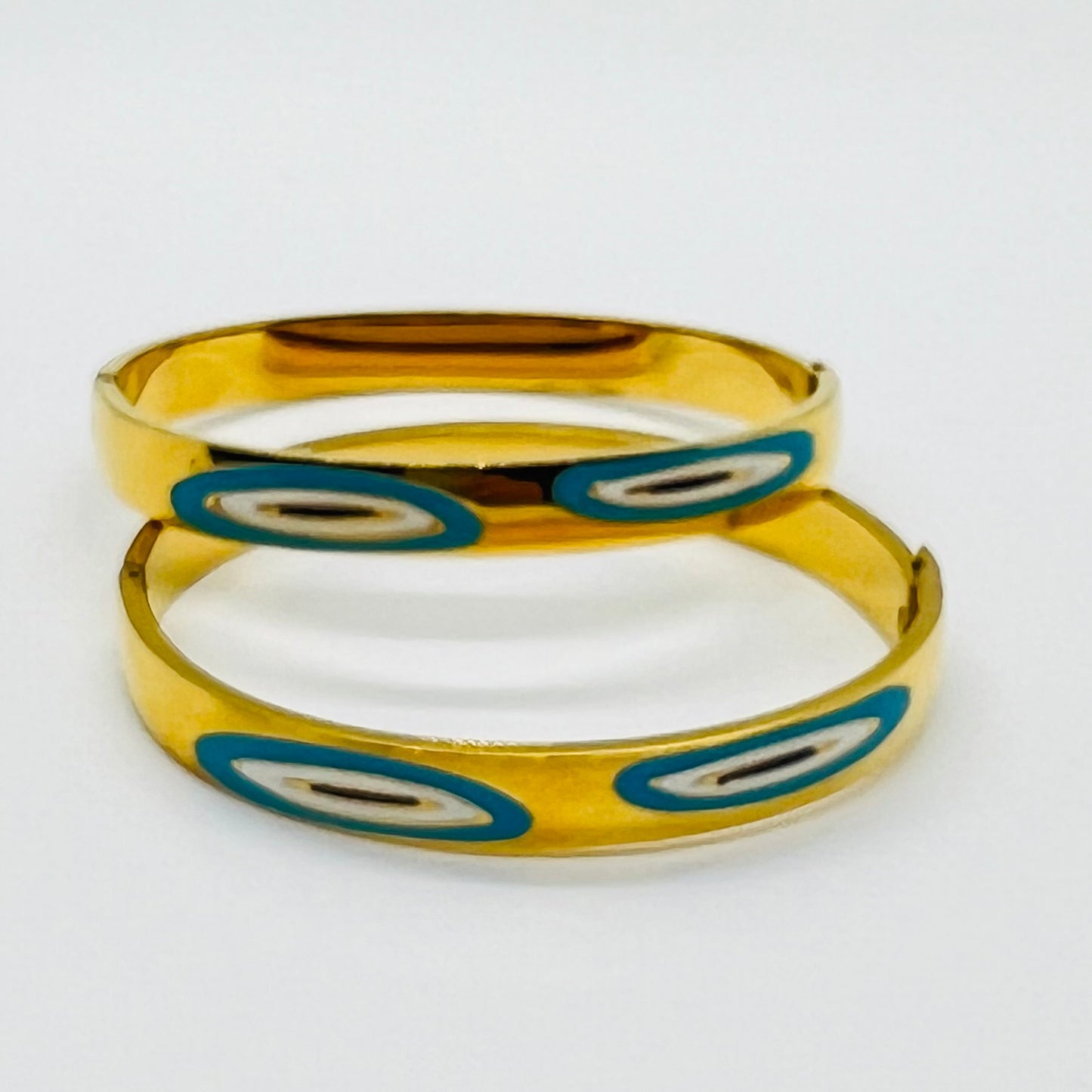 Evil Eye Bangle Hinge Bracelet