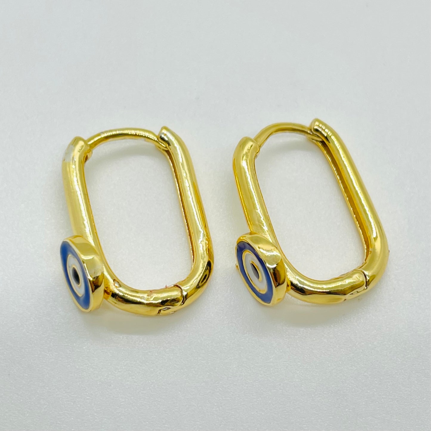 Evil Eye Huggie Earrings