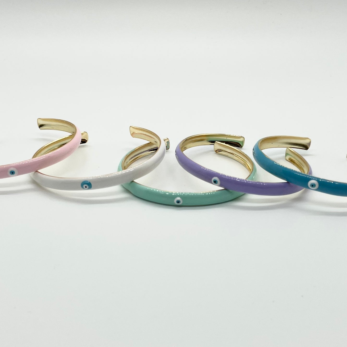 Rainbow Enamel Cuff Bracelets