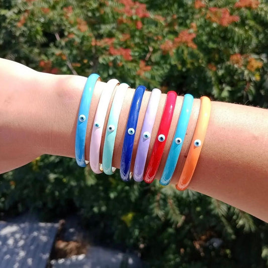 Rainbow Enamel Cuff Bracelets