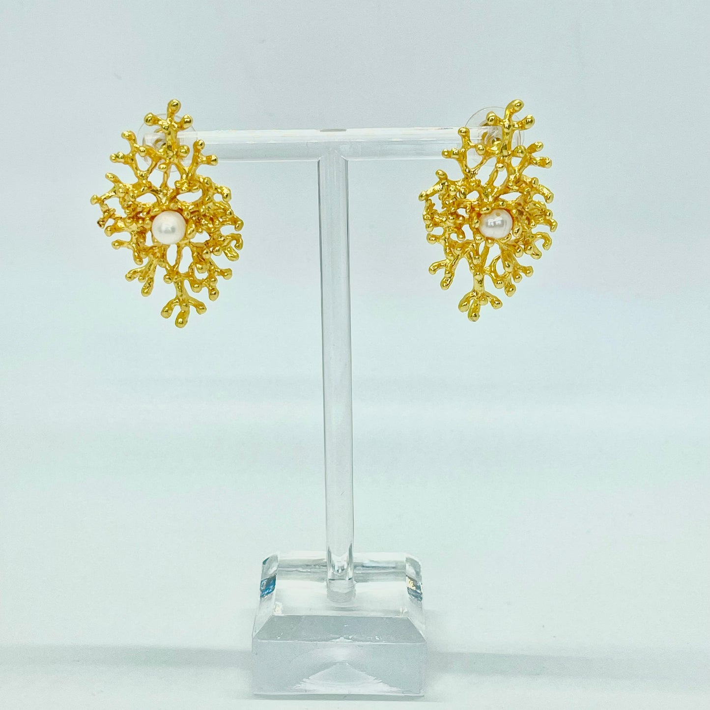 Gold Coral Earrings