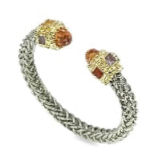 Champagne Open Cuff Jewel Bracelet