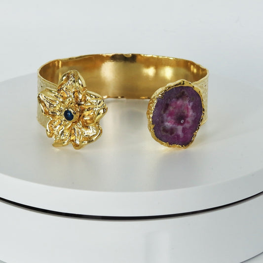 18k Gold Plated Geode Bracelet