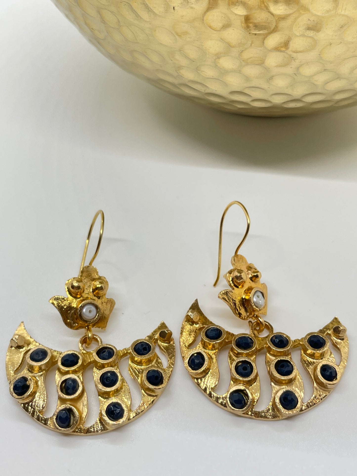 Moon drop earrings