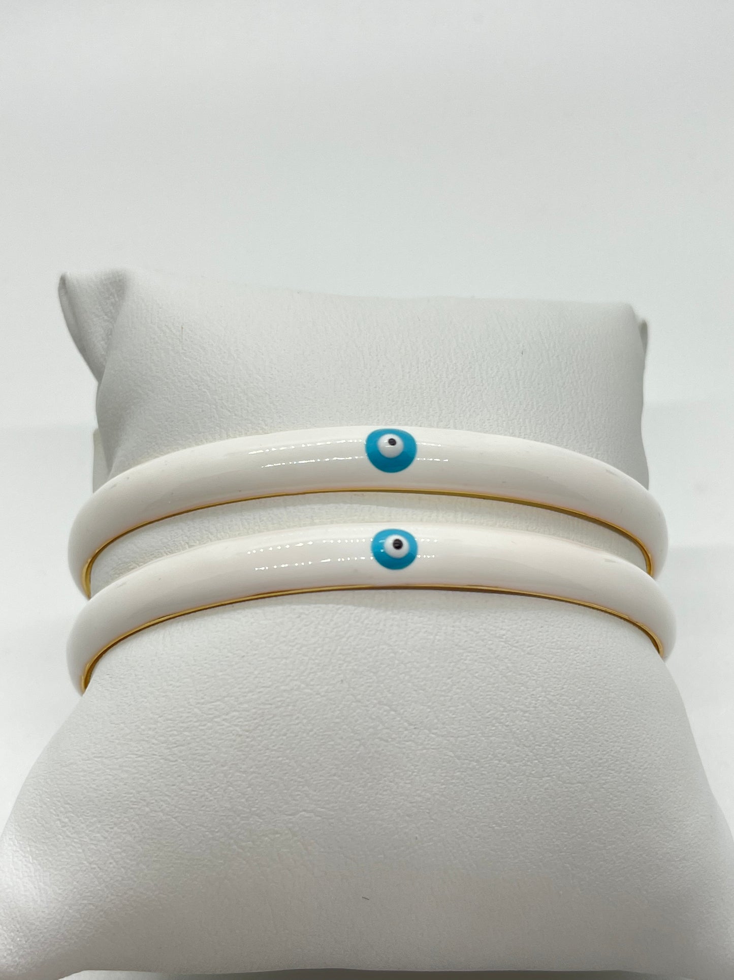 Rainbow enamel cuff bracelets