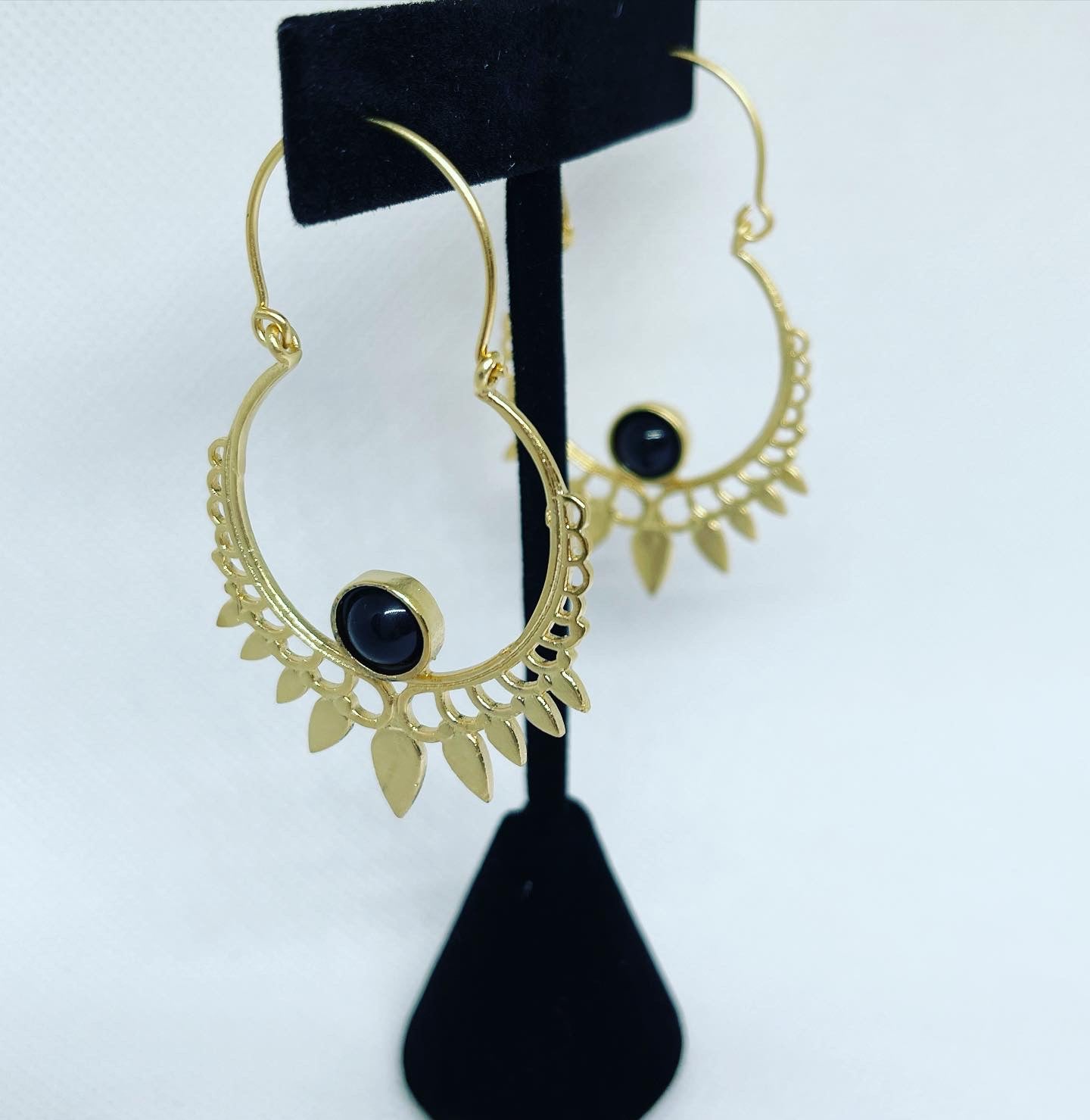 Drop stud black Earrings