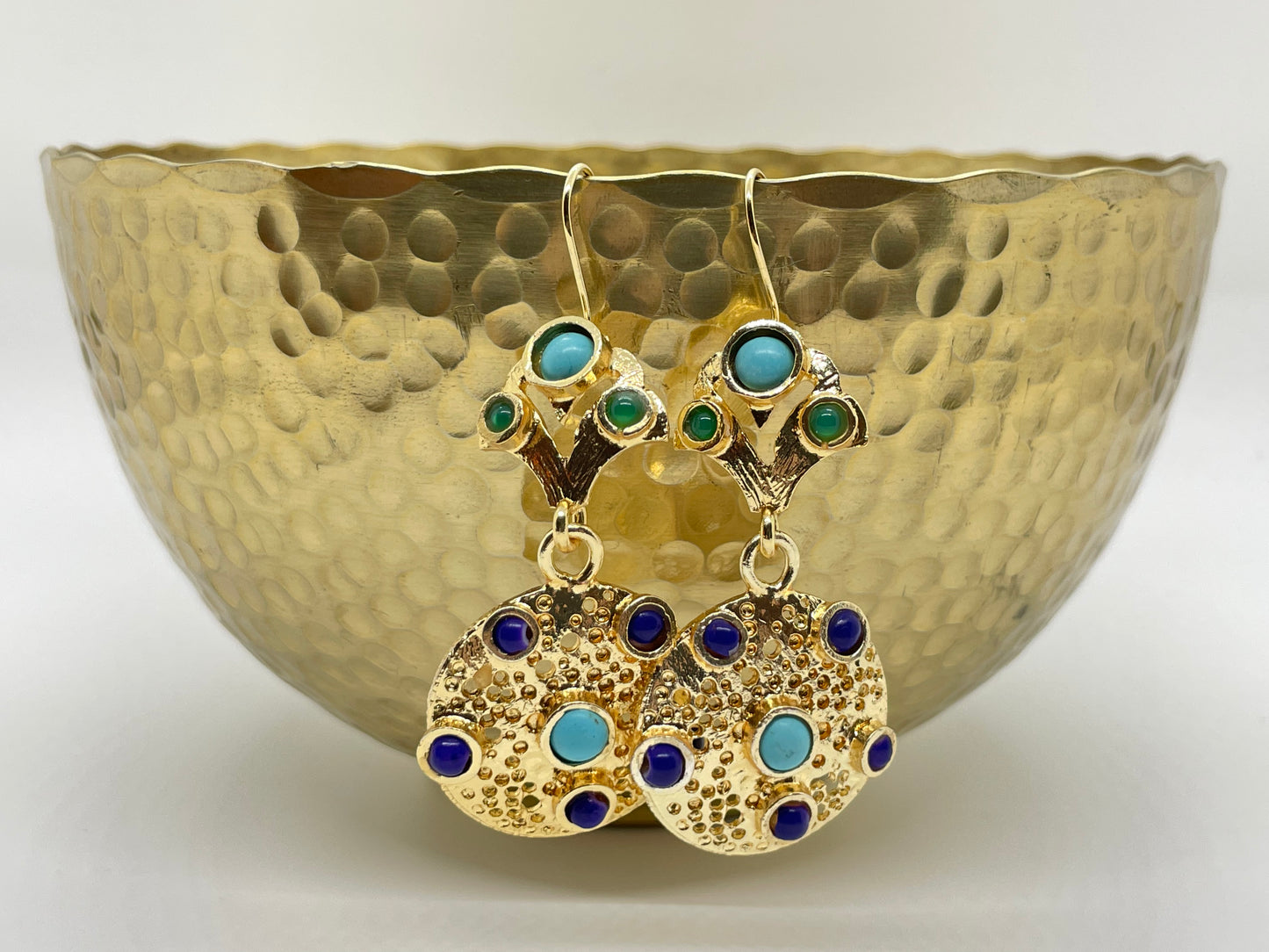 Ankara trio earrings