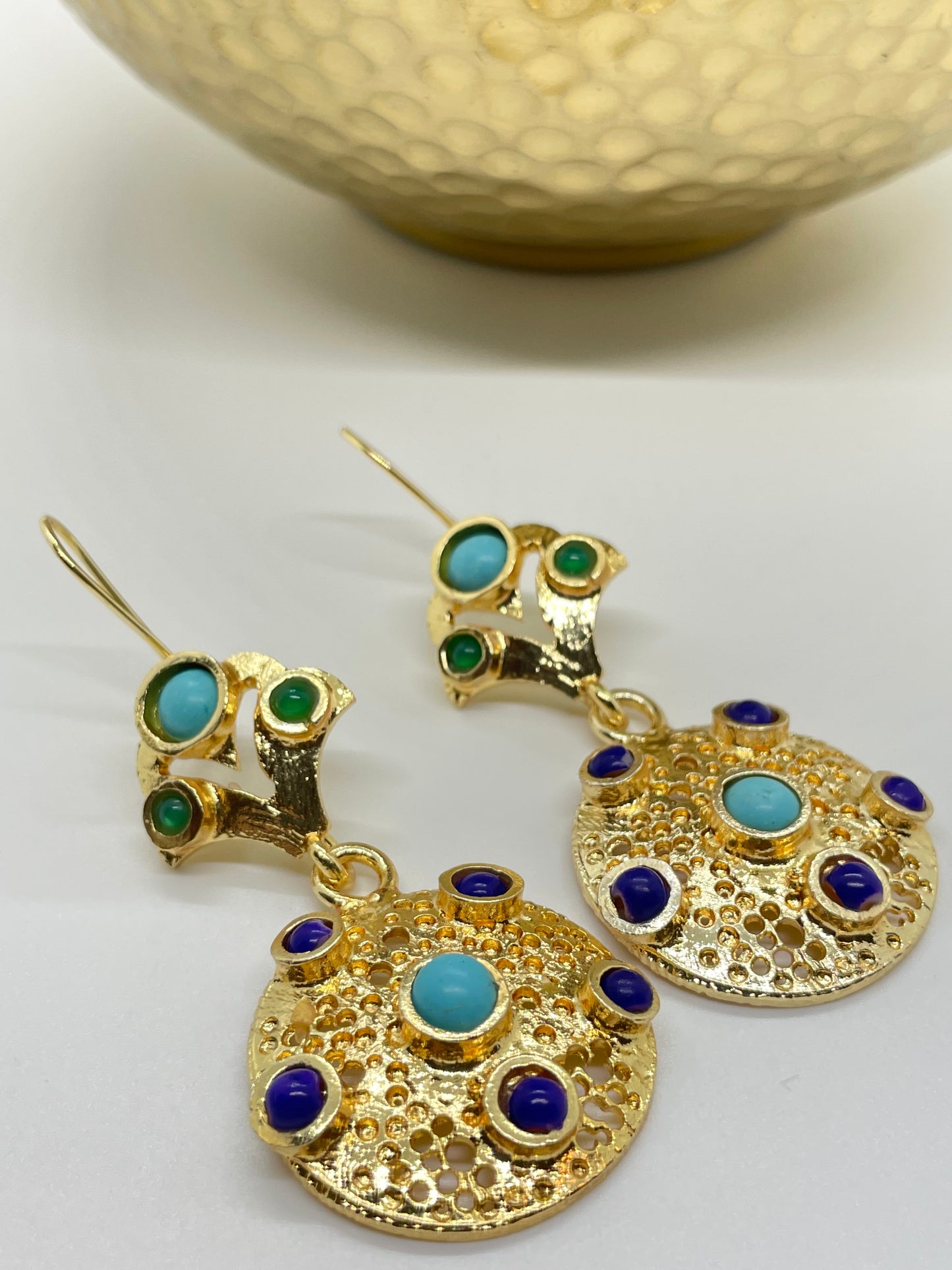 Ankara trio earrings