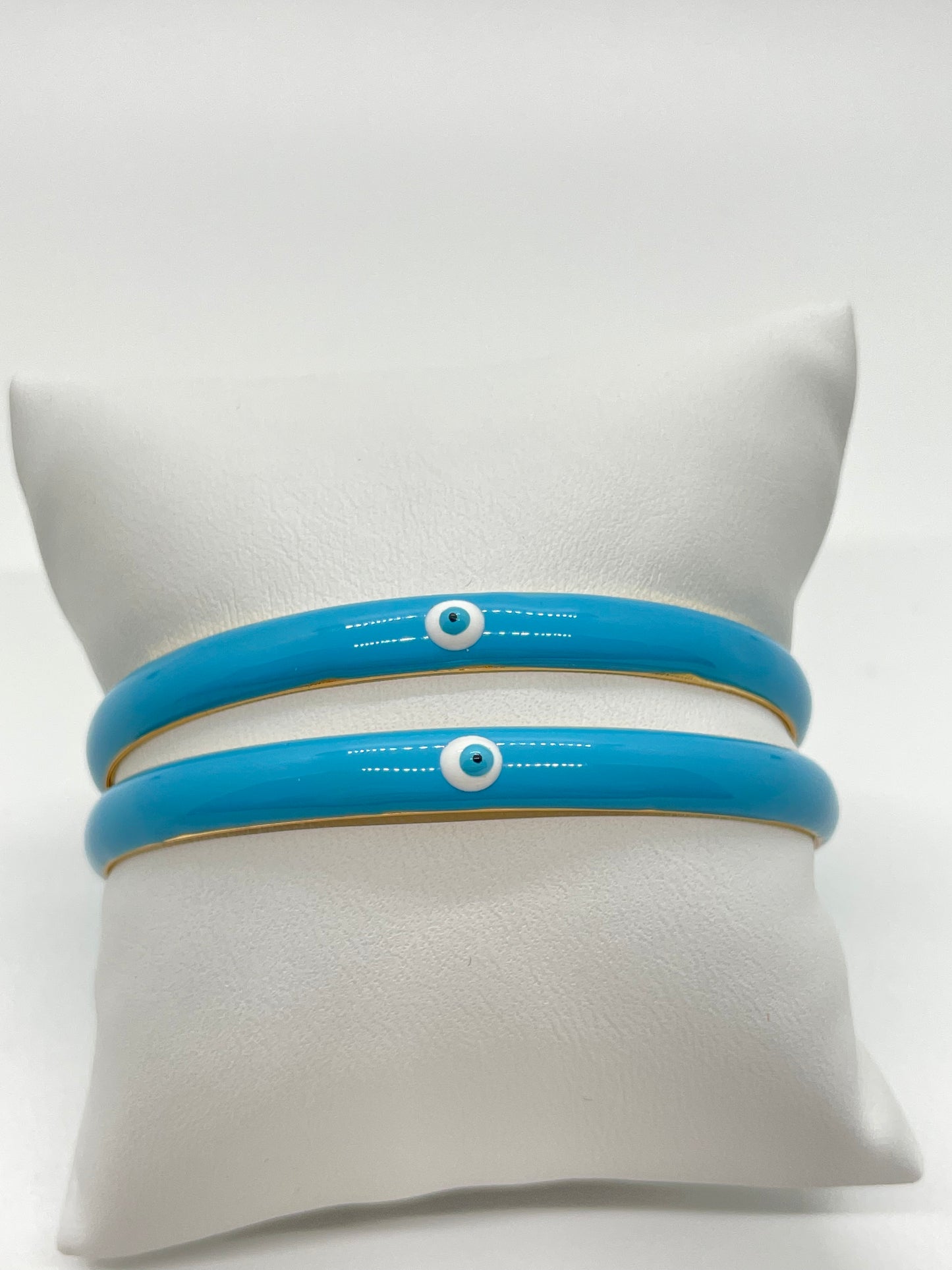 Rainbow enamel cuff bracelets