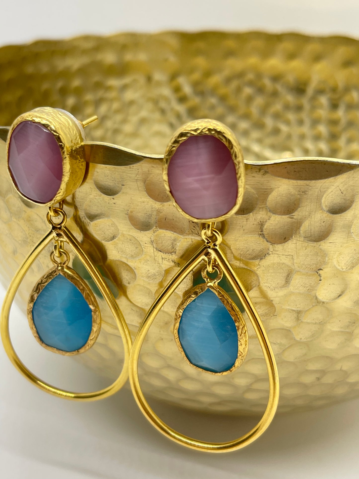 Stone Drop Earrings