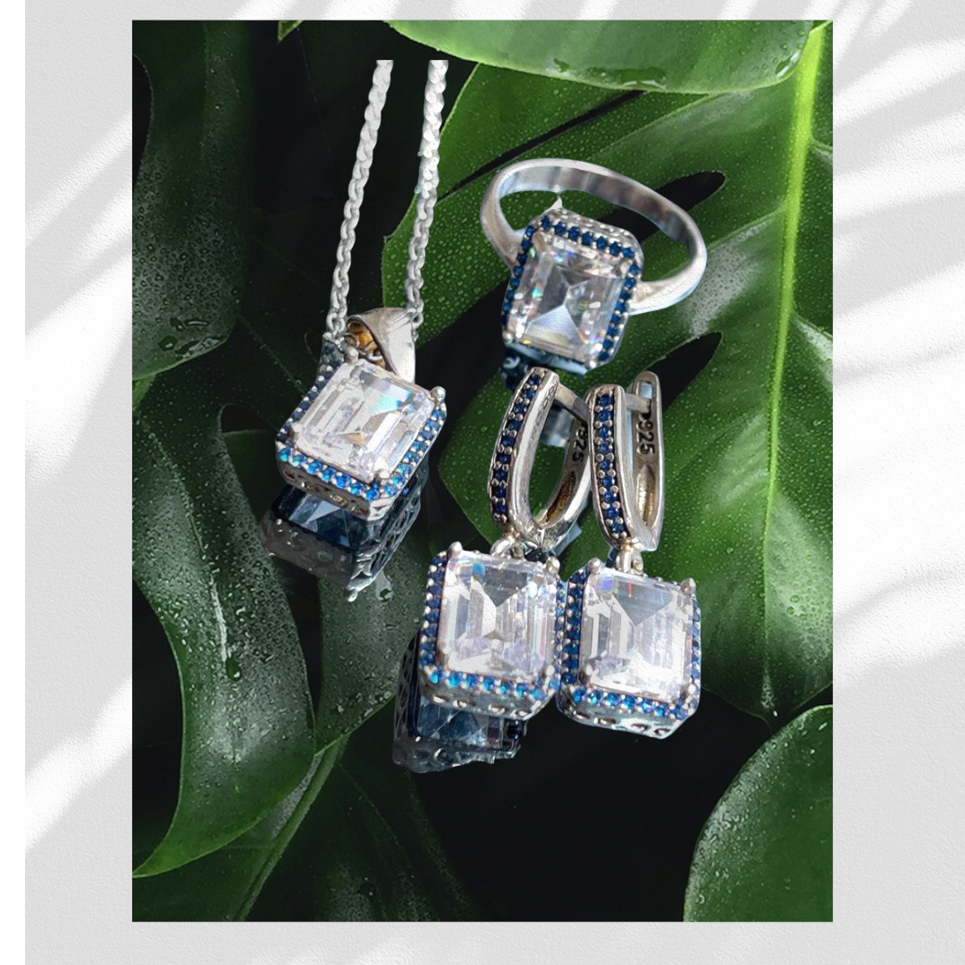 Earrings + ring+ pendant set
