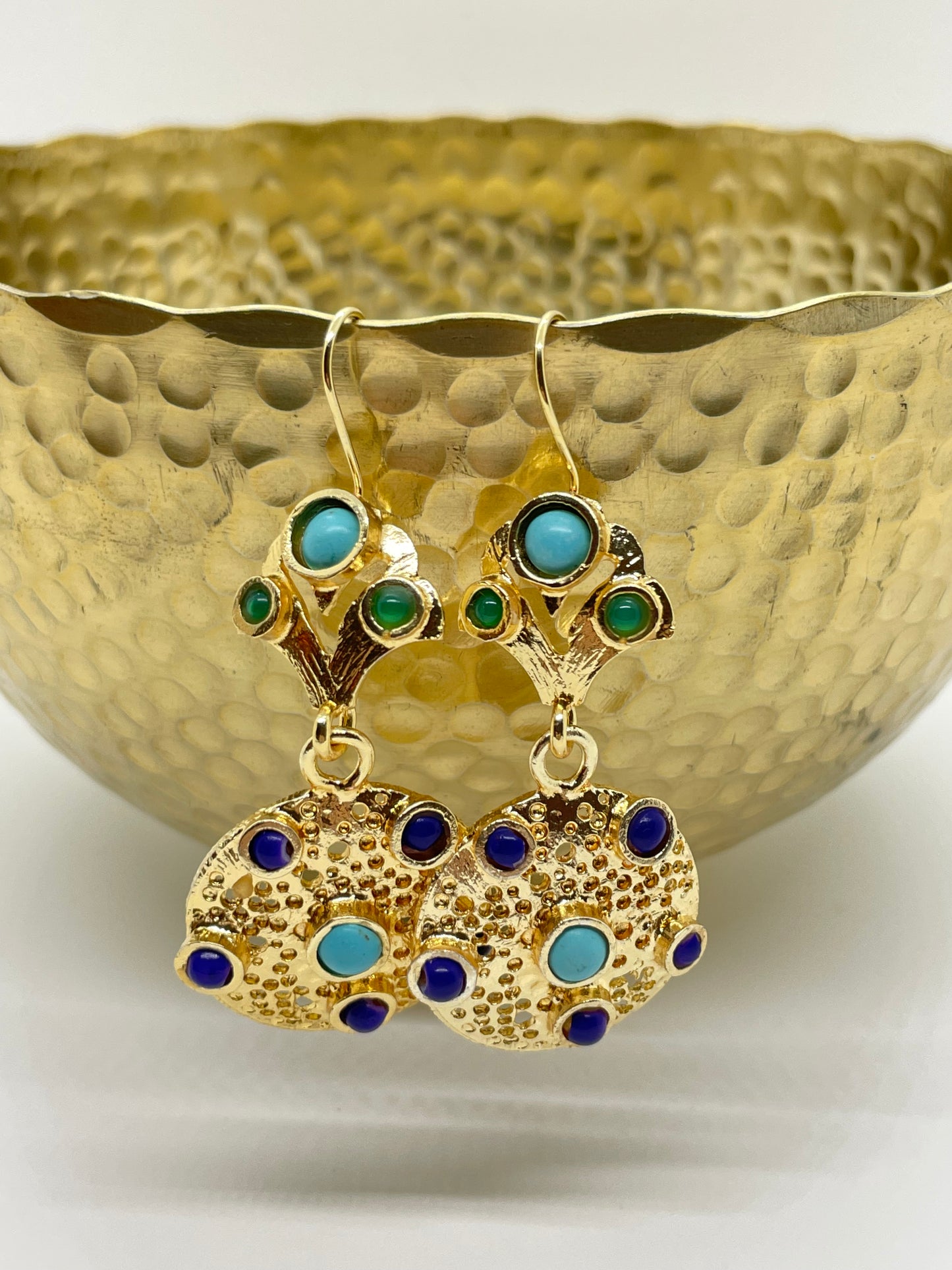 Ankara trio earrings