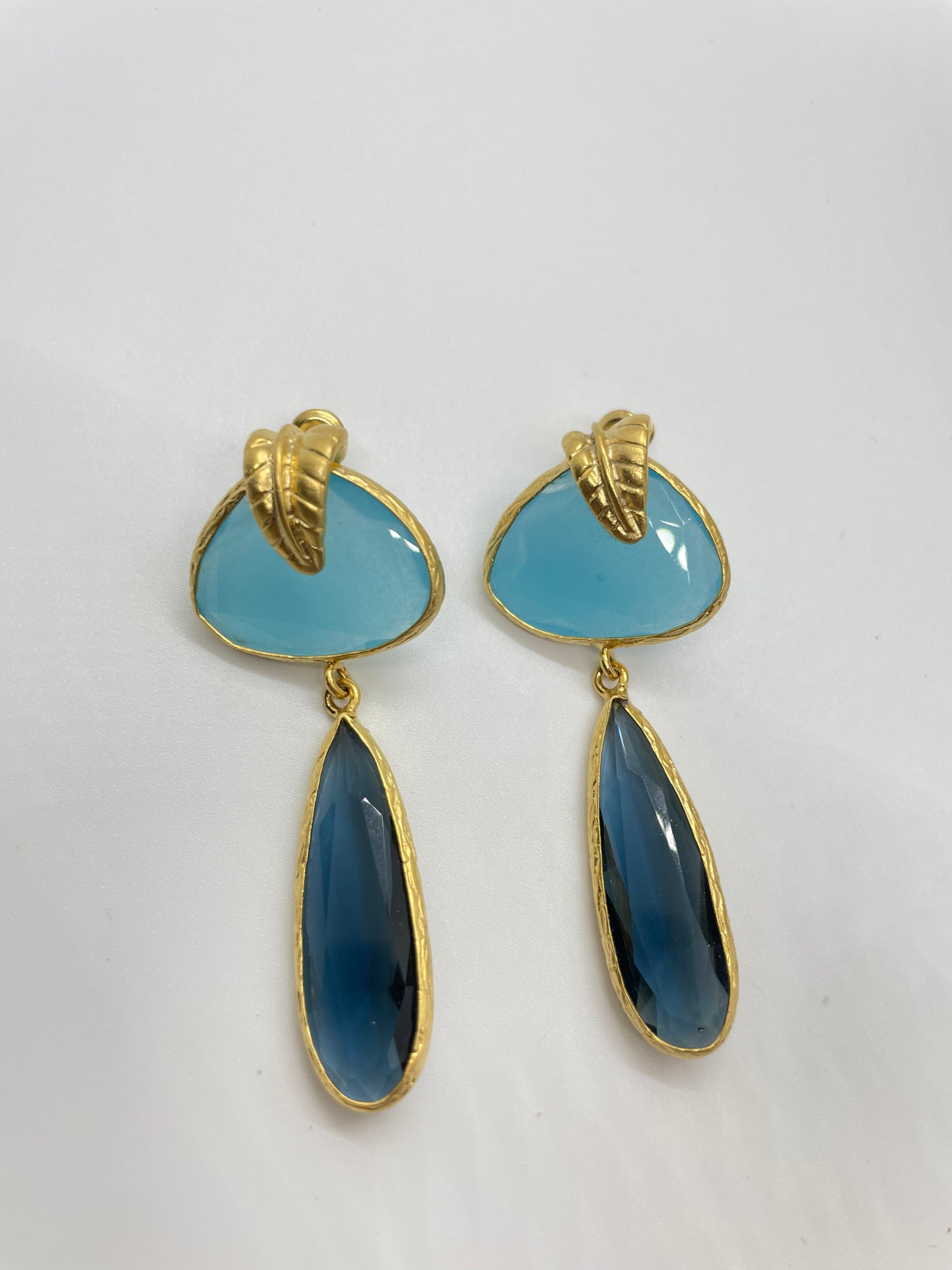Blue drop earrings