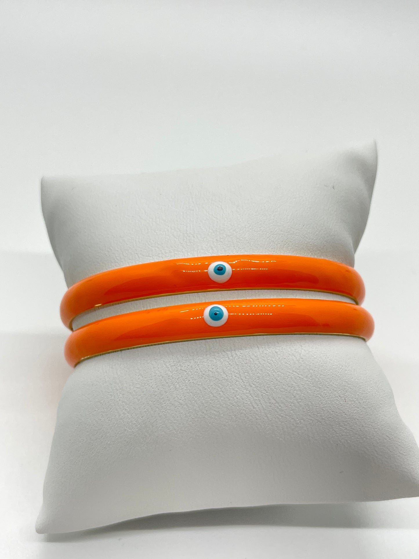 Rainbow enamel cuff bracelets