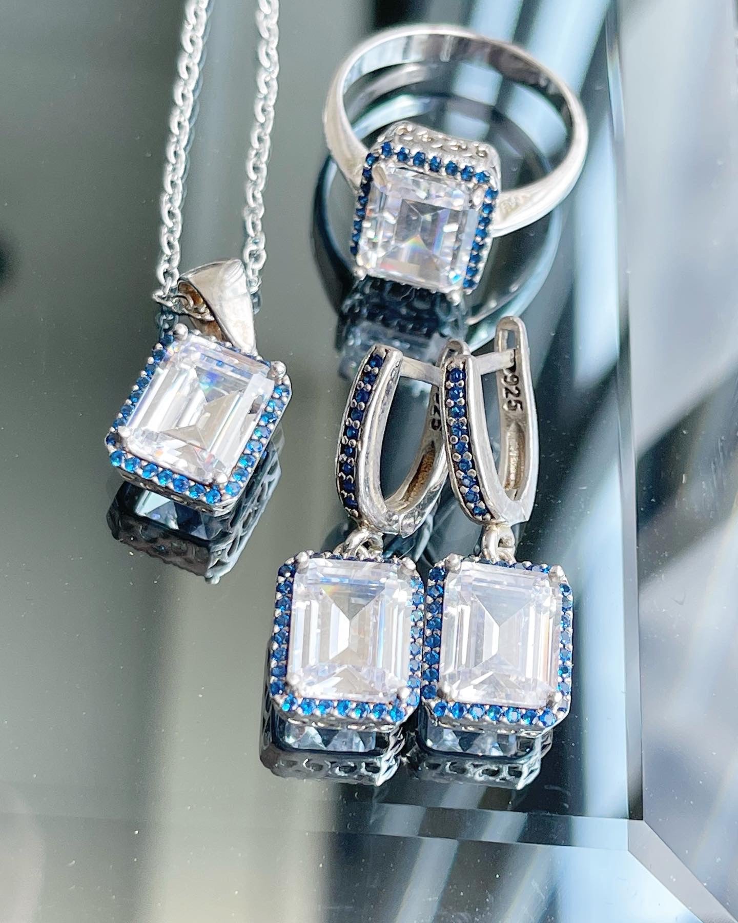 Earrings + ring+ pendant set