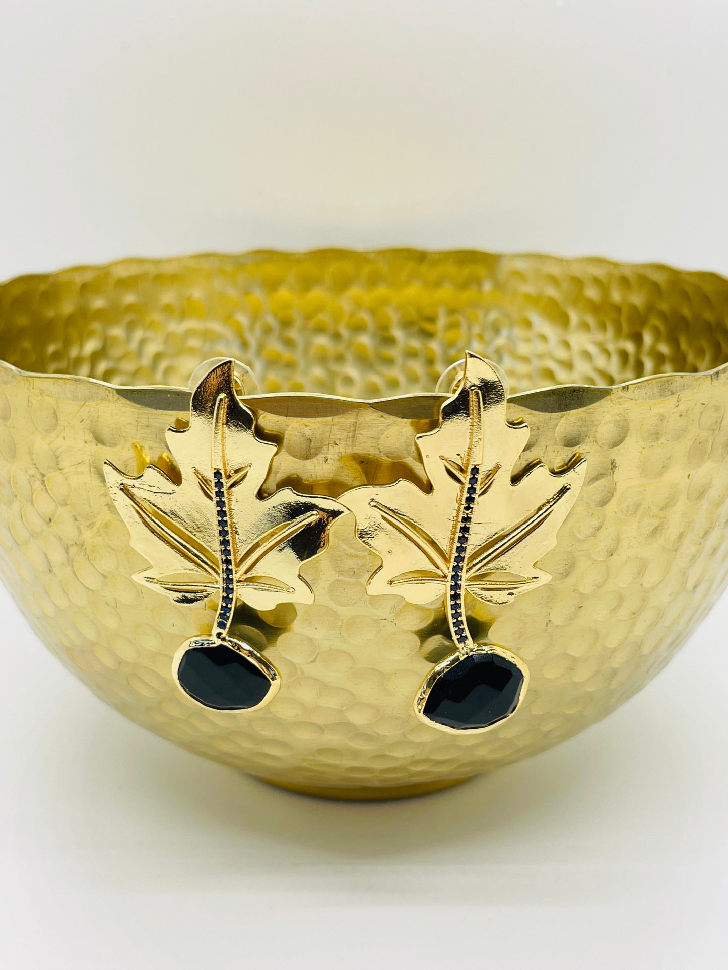 Black Leaf Earrings