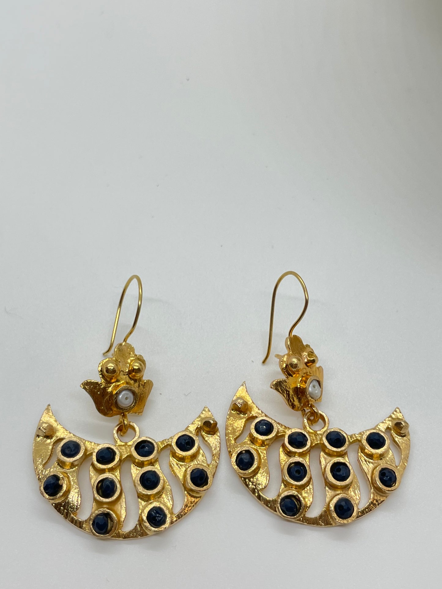 Moon drop earrings
