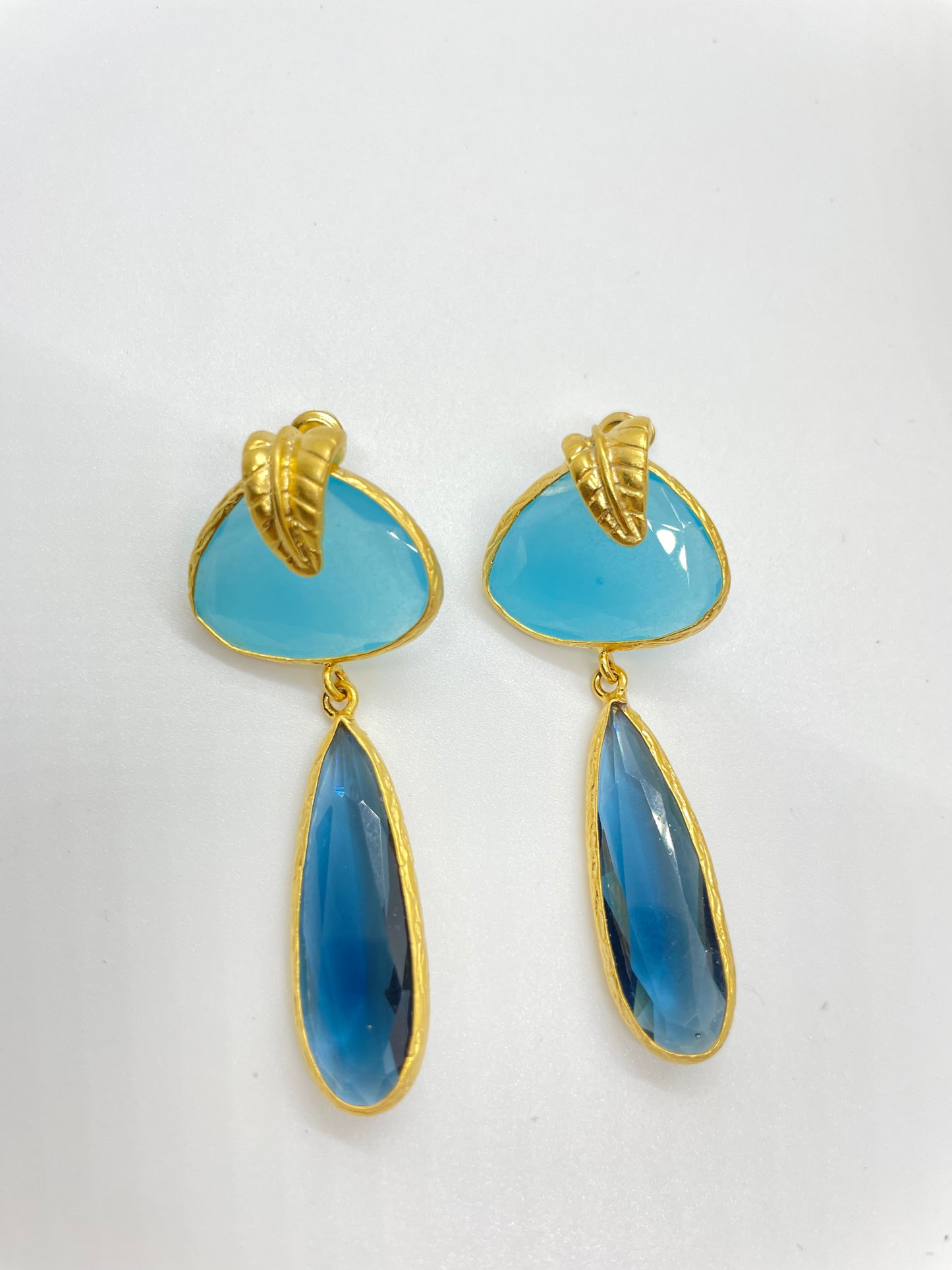 Blue drop earrings
