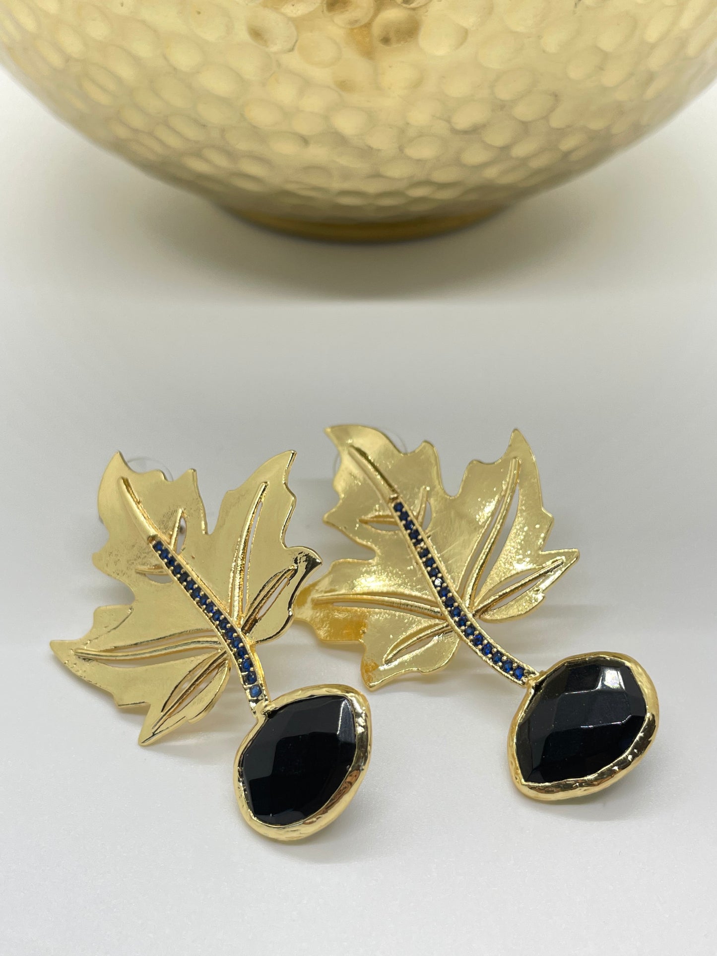 Black Leaf Earrings