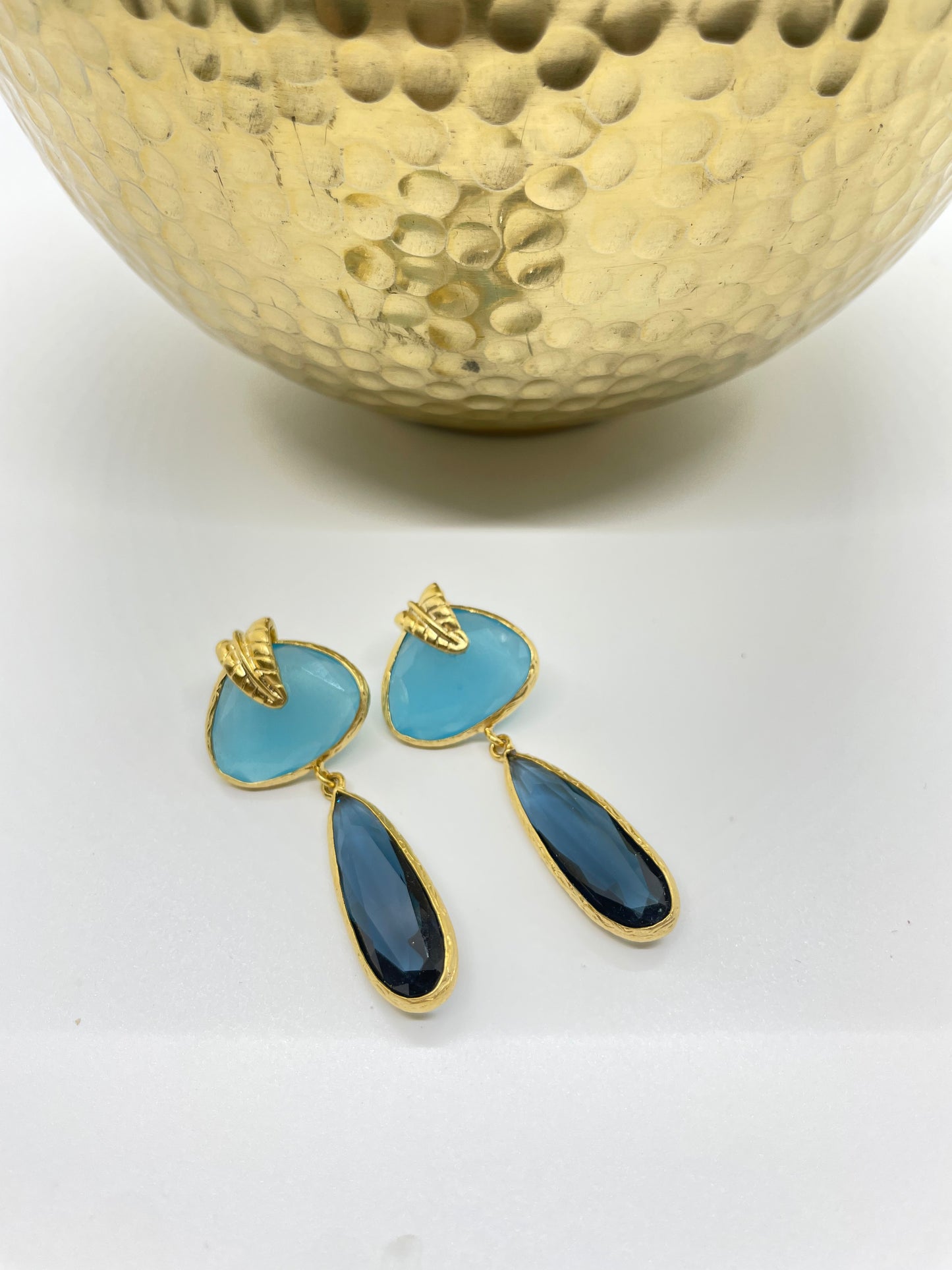 Blue drop earrings