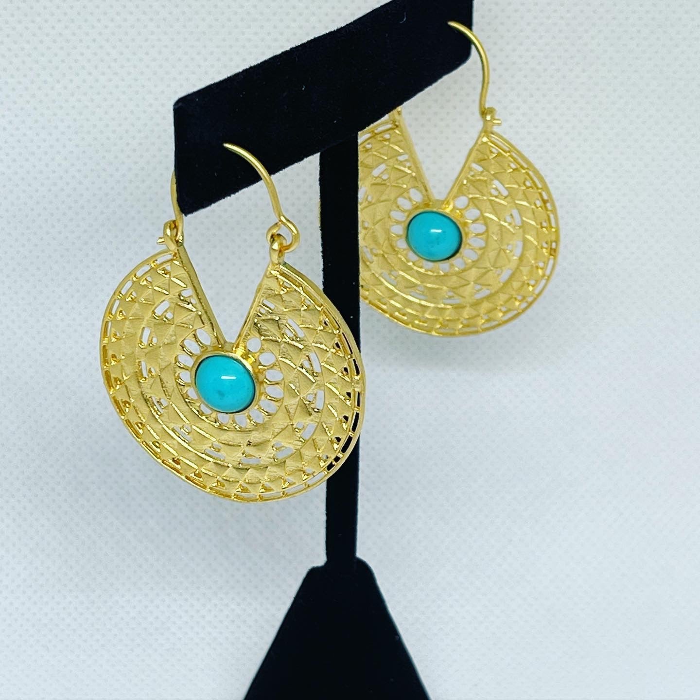 Turquoise crescent Earrings