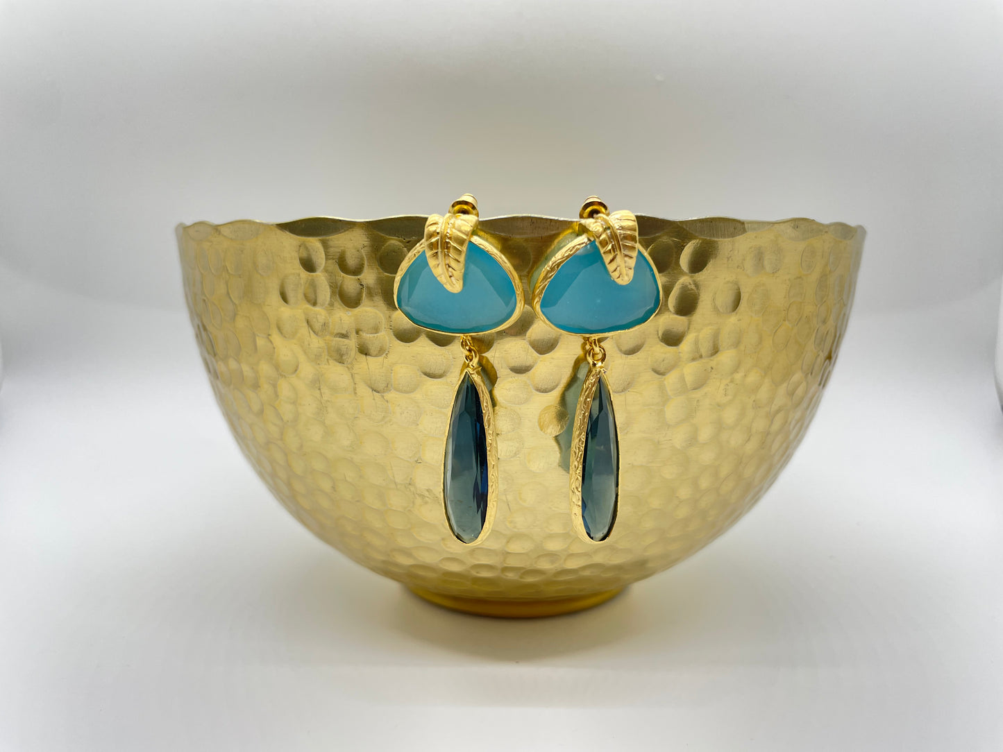 Blue drop earrings