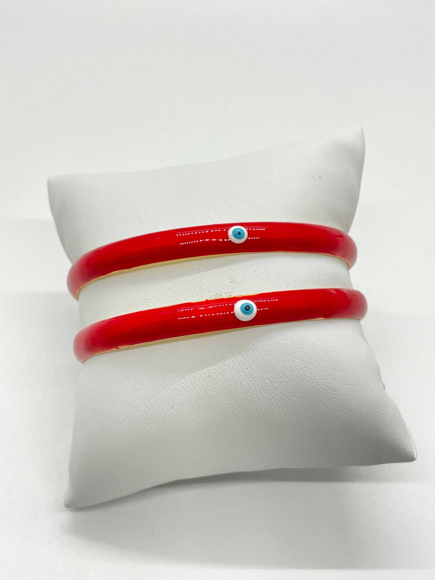 Rainbow enamel cuff bracelets