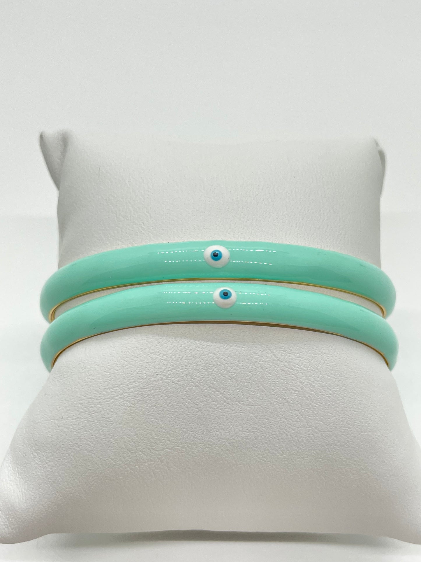 Rainbow enamel cuff bracelets