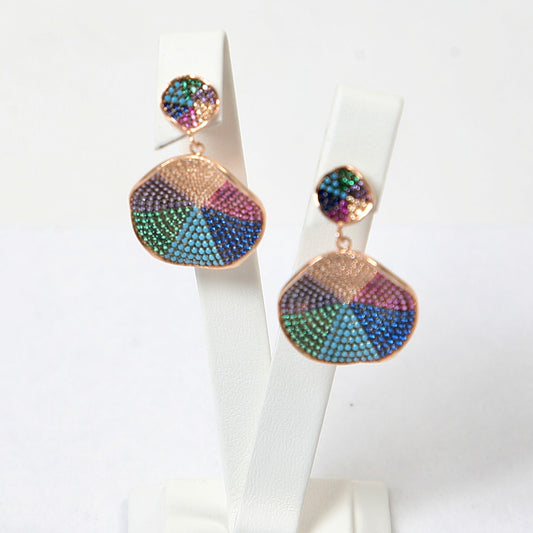 Colorful Drop 925 Silver Earrings