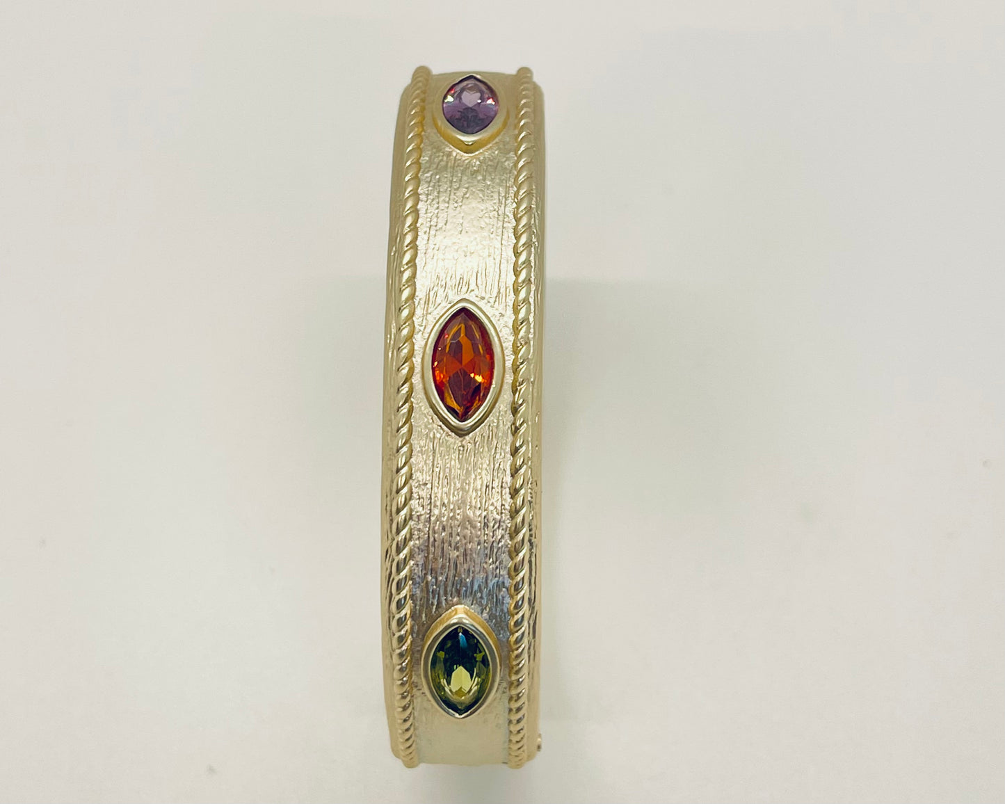 Matte Gold Jewel Bangle