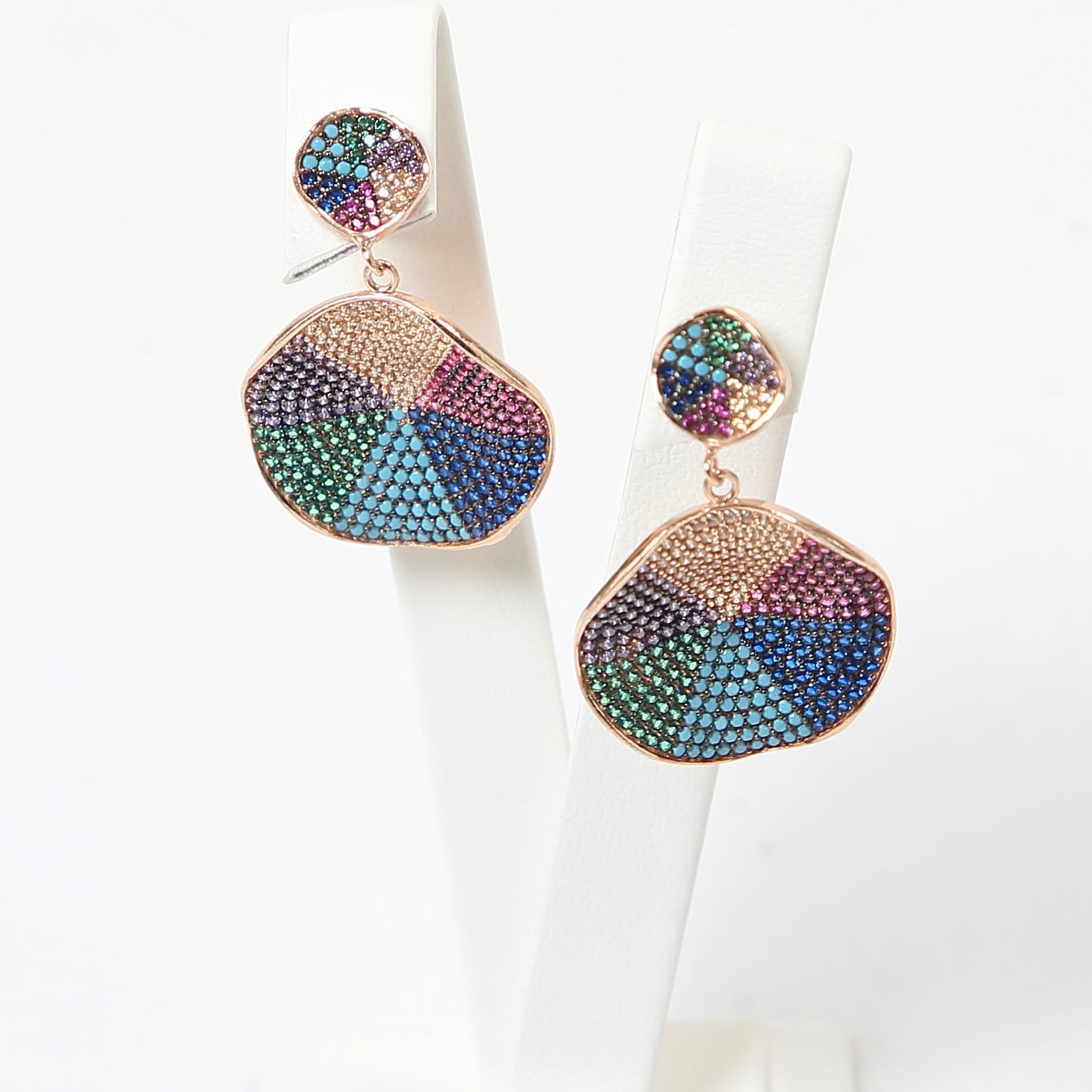 Colorful Drop 925 Silver Earrings