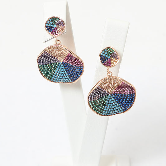 Colorful Drop 925 Silver Earrings