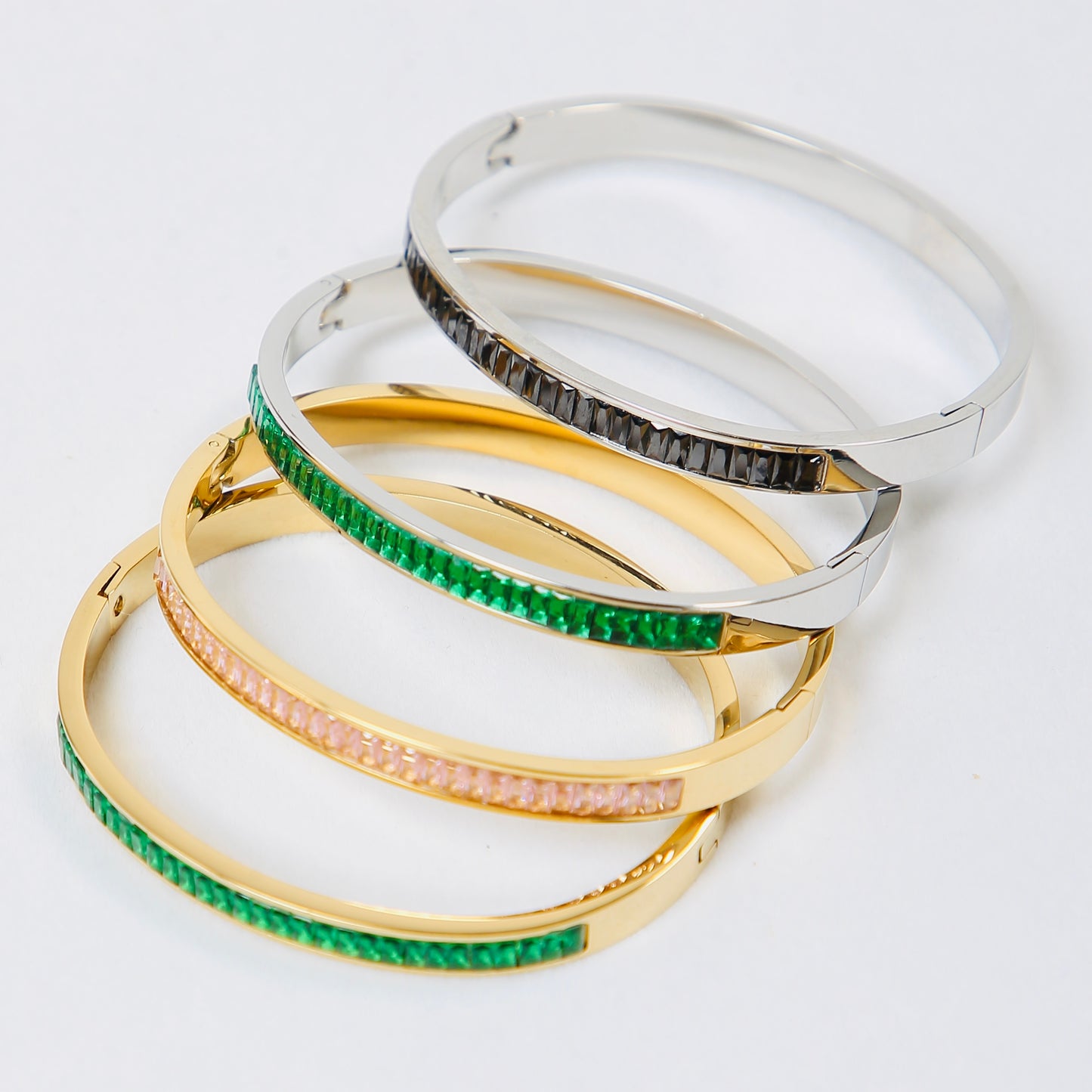 Baguette CZ Bangle Bracelet