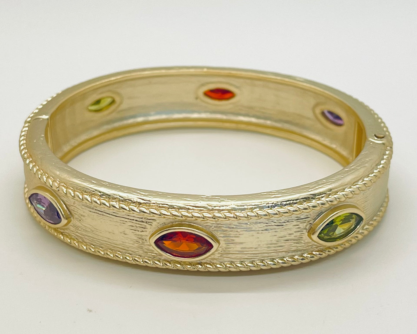 Matte Gold Jewel Bangle
