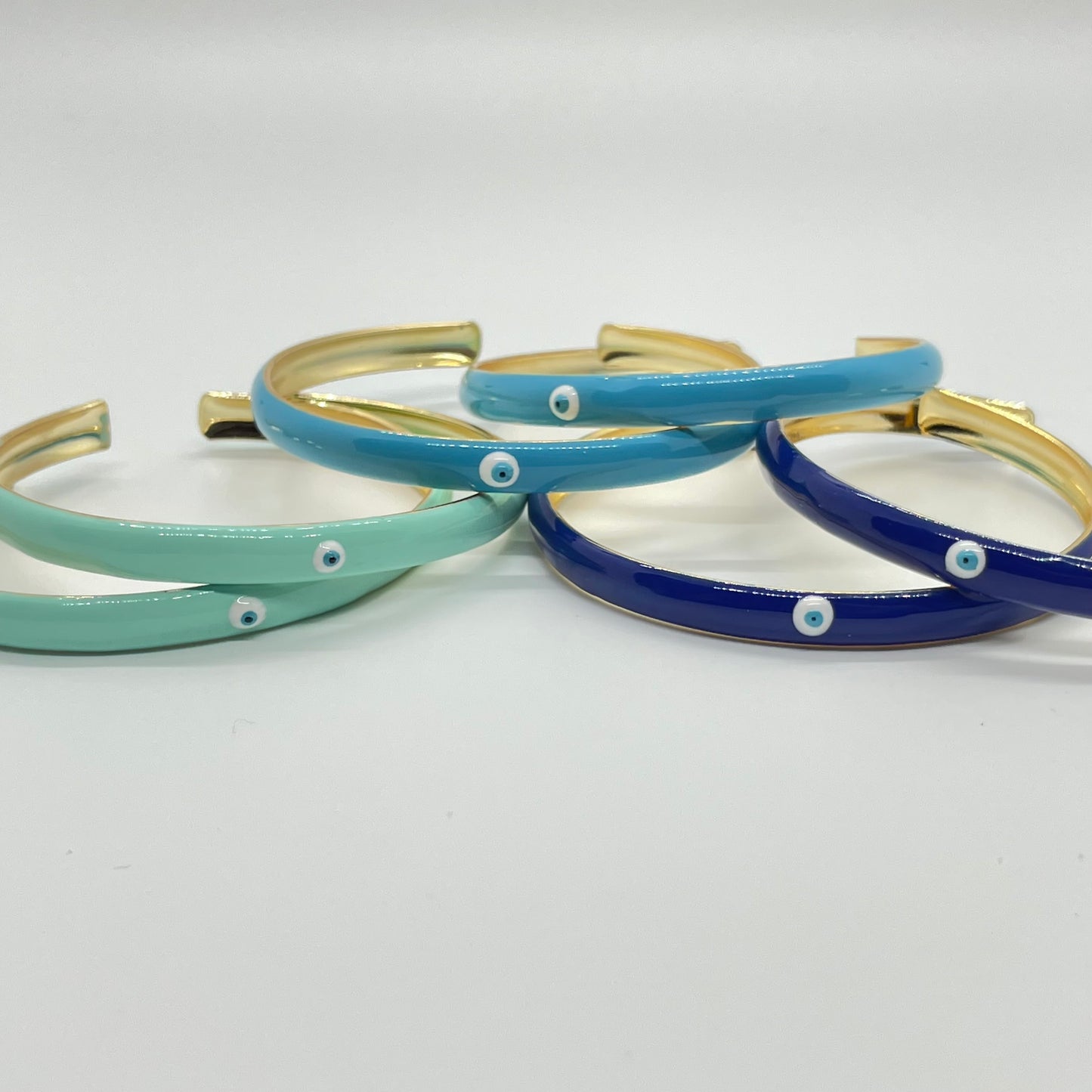 Rainbow Enamel Cuff Bracelets