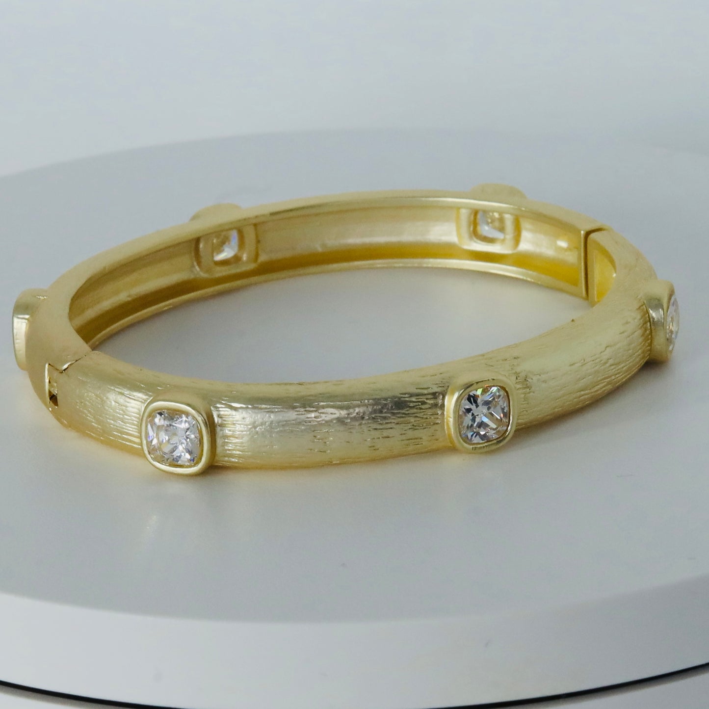 Matte Gold Plated Bangle Bracelet