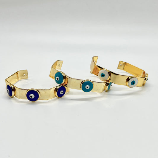 Hexa Evil Eye Cuff Bracelet