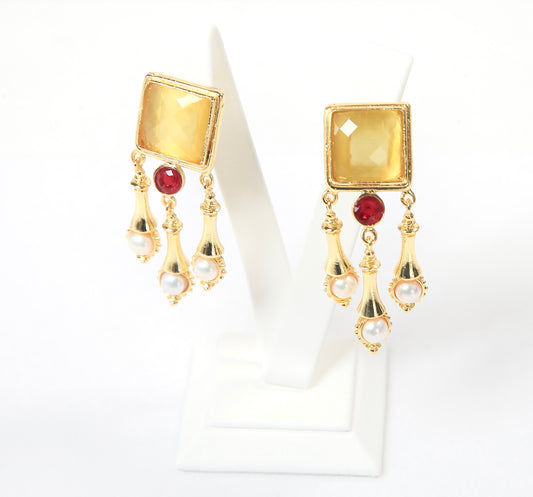 Royal Pearl Drop Earrings